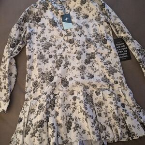 Tuckernuck Black and White Floral Tate Dress